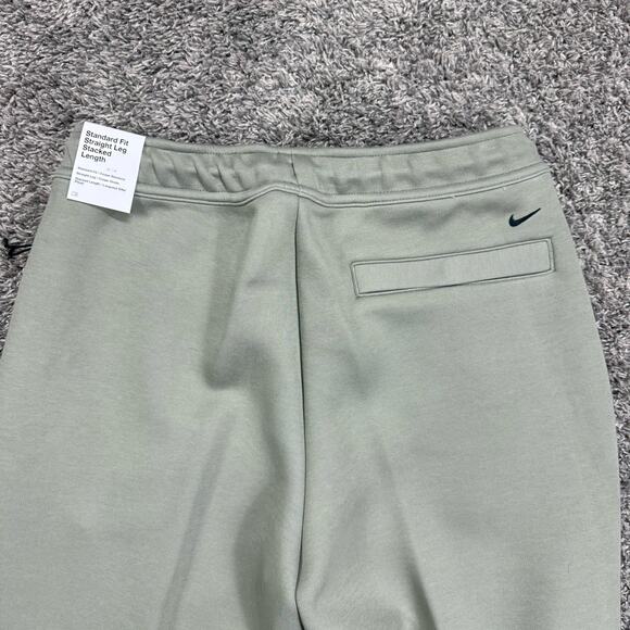 Nike Tech Fleece Wide Leg Pants Straight Leg Stacked Green HJ0695-320 Size M - Picture 5 of 10